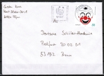 Bund 2272 als portoger. EF mit 56 Cent Europa 2002 (Clowngesicht) als Skl.-Marke auf Inlands-Brief bis 20g von 2002, codiert