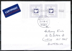 Bund 2685 als portoger. MeF mit 2x 85 Cent Ringelnatz auf Übersee-Luftpost-Brief bis 20g von 2008 nach Australien, codiert