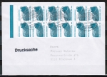 Bund 1448 als portoger. MeF mit 12x 5 Pf SWK aus Bogen auf Inlands-Drucksache bis 20g von 1989-1993