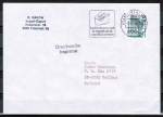 Bund 1342 als portoger. EF mit 80 Pf SWK aus Rolle auf Auslands-Drucksache bis 20g von 1989-1993 nach Estland, AnkStpl.