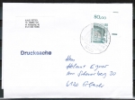 Bund 1342 als portoger. EF mit 80 Pf SWK aus Bogen mit Eckrand re. oben auf Inlands-Drucksache-Streifband 20-50g von 1988