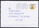 Bund 1401 als portoger. EF mit 140 Pf SWK aus Rolle auf Auslands-Brief bis 20g von 1989-1993 in die USA, rs. Code-Stpl.