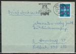 Bund 648 als portoger. EF mit 20 Pf Katholikentag auf Briefdrucksache bis 20g von 1970