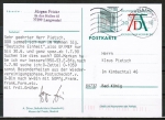 Bund Sonder-Ganzsachen-Postkarte - PSo 3 - mit Zusatz 80 Pf SWK als Inlands-Postkarte von 1999, codiert