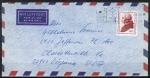 Bund 806 als portoger. EF mit 90 Pf Immanuel Kant auf Luftpost-Brief bis 5g von 1974-1978 in die USA