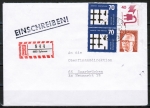 Bund 814 als portoger. MiF mit 2x 70 Pf amnesty international + 50 Pf SM auf Inlands-Einschreibe-Brief 20-50g von 1974