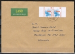 Bund 2009 als portoger. MeF mit 2x 110 Pf SWK "EXPO" aus Bogen mit SR auf Land-Brief 20-50g von 1998-2002 n. Kanada, codiert