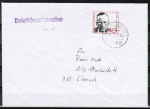 Bund 738 als portoger. EF mit 40 Pf Kurt Schumacher auf Briefdrucksache bis 20g von 1978, Stempelmängel