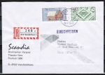 Bund 921 als portoger. MiF mit 140 Pf Strassburg + 70 Pf Zusatz auf Inlands-Einschreibe-Brief bis 20g von 1979-1982