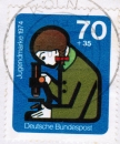 Bund 803 als portoger. EF mit 70 Pf Jugend 1974 auf Auslands-Brief bis 20g von 1974-1978 im Ankauf gesucht !