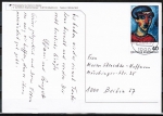 Bund 799 als portoger. EF mit 40 Pf A. v. Jawlensky auf Orts-Postkarte innerhalb Berlins von 1983