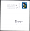 Bund 803 als portoger. EF mit 70 Pf Jugend 1974 auf Nichtstandard-Infopost bis 20g von 1997-2002, 14x14 cm, codiert !!!