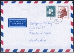 Bund 806 als portoger. MiF mit 90 Pf Immanuel Kant + 80 Pf I+T auf Luftpost-Brief 5-10g von 1979 nach Australien