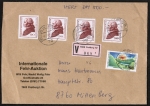 Bund 806 als portoger. MiF mit 4x 90 Pf Immanuel Kant + 40 Pf SM auf Inlands-Wertbrief 46g von 1981