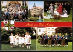 AK Bad Knig, Heimat- und Geschichtsverein vor den Schlssern, ca. 1985