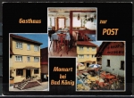 AK Bad Knig / Momart, Gasthaus - Pension "Zur Post", Willi Lb, ca. 1965 / 1970