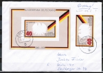 Bund 807 als berfrank. Brief mit 40 Pf EZM + Block 25 Jahre BRD - angeblich vom Ersttag - aber der war 10 Tage spter ... !