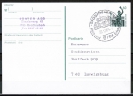 Bund 1341 als Ganzsachen-Postkarte P 140 mit eingedruckter Marke 60 Pf SWK - ohne Zeilenbeschriftungen in der Adresse