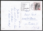 Bund 813 als portoger. EF mit 50 Pf Hans Holbein auf Auslands-Postkarte vom Juli 1974 in die CSSR