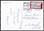 Bund 935 als portoger. EF mit 50 Pf Europa 1977 auf Auslands-Postkarte von 1977-1978 in die CSSR