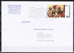 Bund 822 als portoger. EF mit 70 Pf Max Beckmann auf Inlands-Infobrief bis 20g von 1995-1997, codiert
