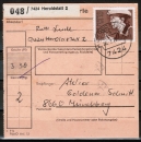 Bund 826 als portoger. MiF mit 30 Pf Annette Kolb auf Inlands-Paketkarte von 1975-1978