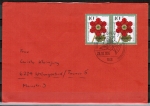 Bund 824 als portoger. MeF mit 2x 40 Pf Weihnachten 1974 auf Inlands-Brief 20-50g mit ESST von 1974