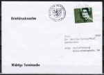 Bund 827 als portoger. EF mit 40 Pf Ricarda Huch auf Briefdrucksache bis 20g von 1975-1978