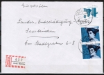 Bund 829 als portoger. MiF mit 2x 70 Pf Gertrud von Le Fort + 50 Pf Unfall auf Inlands-Einschreibe-Brief bis 20g von 1975