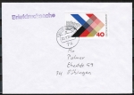 Bund 753 als portoger. EF mit 40 Pf dt.-franz. Zusammenarbeit auf Briefdrucksache bis 20g von 1978