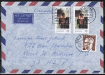 Bund 840 als portoger. MiF mit 2x 40 Pf Europa 1975 + 10 Pf Heinemann auf Luftpost-Brief bis 5g von 1975 nach Kanada