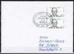 Bund 832 als portoger. MeF mit 2x 40 Pf Hans Böckler auf Inlands-Brief 20-50g mit ESST von 1975