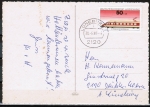 Bund 838 als portoger. EF mit 50 Pf Jugend 1975 auf Inlands-Postkarte von 1980