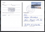 Bund 3162 Skl. (Mi. 3167) als portoger. EF mit 45 Cent Chiemsee links weiss als Skl.-Marke auf Inlands-Postkarte von 2015-2019, codiert