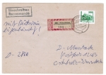 Stempel: Osterholz-Scharmbeck: Hier ein Brief mit DDR-Marken zu 500 Pf der "DM"-Serie, und der "zugehrige", mit diesem Stempel abgestempelte Rckschein !