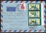 Bund 842 als portoger. MiF mit 3x 40 Pf Eduard Mörike auf Luftpost-Brief 5-10g von 1975 nach Australien