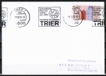 Bund 862 als Stempel-Beleg mit 50 Pf Trier und Trierer Maschinenstempel von 1975, Stempelmngel