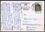 Bund 843 als portoger. EF mit 50 Pf Belagerung von Neuss auf Auslands-Postkarte von 1975 nach Rumnien, AnkStpl.