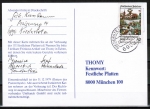 Bund 843 als portoger. EF mit 50 Pf Belagerung von Neuss auf Inlands-Postkarte von 1979-1982
