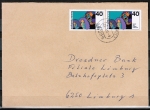 Bund 864 als portoger. MeF mit 2x 40 Pf Drogenmissbrauch auf Inlands-Brief bis 20g von 1983