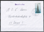 Bund 937 als portoger. EF mit 40 Pf Ulmer Münster auf Briefdrucksache bis 20g von 1977-1978