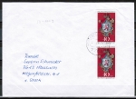 Bund 764 als portoger. MeF mit 2x 40 Pf Phila-Kongress aus Bogen auf Inlands-Brief über 50g von 1973