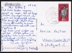 Bund 764 als portoger. EF mit 40 Pf Philatelistenkongress aus Bogen auf Inlands-Postkarte von 1974-1978