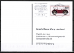 Bund 1125 als portoger. EF mit 60 Pf Jugend 1982 auf Sammel-Anschriftenprfungs-Postkarte von 1992-2002
