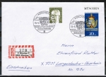 Bund 767 als portoger. MiF mit 70 Pf Phila-Kongress EZM aus IBRA-Block 9 + 1,- DM Heinem. auf Inl.-Einschr.-Brief mit IBRA-SST von 1973