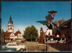 AK Erbach, Marktplatz mit "Vatter-do"-Schild, gelaufen 1969
