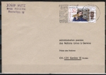 Bund 947 als portoger. EF mit 50 Pf Telefon auf erm. Brief bis 20g von 1977 in die Schweiz