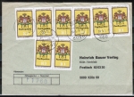 Bund 948 als portoger. MeF mit 8x 10 Pf Tag der Marke 1977 auf Inlands-Brief 20-50g von 1978