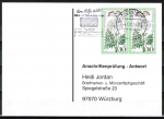 Bund 949 als portoger. MeF mit 2x 30 Pf Wohlfahrt 1977 auf Sammel-Anschriftenprüfungs-Postkarte von 2000/2002, codiert