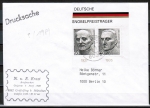 Bund 872+873 als portoger. Zdr.-EF mit 50 Pf Quidde + 50 Pf v. Ossietzky als Zdr. auf Inlands-Drucksache 20-50g von 1989